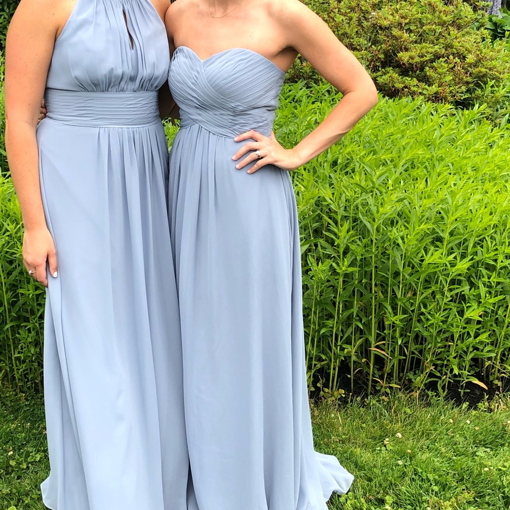 Azazie Yazmin Dusty Blue Size 6